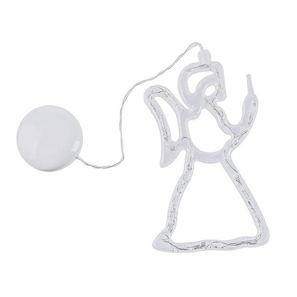 Lámpara colgante con ventosa navideña, luz LED novedosa para bodas. 20cmx11.5cm