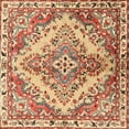 thumbnail image 1 of Ahgly Company Machine Washable Indoor Square Traditional Chestnut Red Area Rugs, 5' Square, 1 of 7