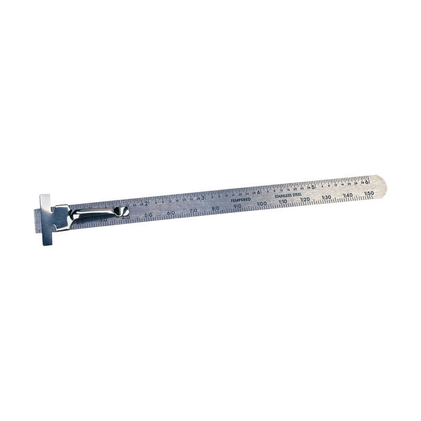 Empire 6 Metal Ruler with millimeter and 1/16 markings - Bocal Majority  Woodwinds