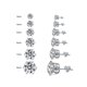 thumbnail image 5 of 6 pares de pendientes sencillos de circonita, pendientes creativos, delicados y elegantes., 5 of 6