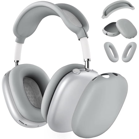 Silicone Case Cover for AirPods Max Headphones Ear Pad Case Cover/Ear Cups Cover/Headband Cover for AirPods Max (USB-C/Lightning)(2024/2020) Accessories Silicone Protector for Apple AirPods Max