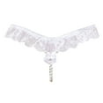 thumbnail image 1 of WZXFASHION sous-Vêtements pour Femmes Strings Dentelle Bikini Culottes String Extensible Culotte Femme String Blanc Taille Unique, 1 of 4