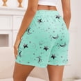 thumbnail image 6 of Zando Womens Pajama Shorts Casual Drawstring Sleep Shorts Soft Lounge Sleepwear with Pockets Green Star XL, 6 of 7