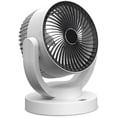 thumbnail image 1 of Pequeño Ventilador de Mesa 3-Velocidade,2000mah Recargable USB 5V Ventilador de Escritorio Portátil,Silencioso Fan,90° Oscilación Enfriador de Aire,para Domestico,Habitaciones,Oficina-Blanco, 1 of 6