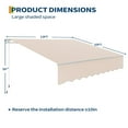 thumbnail image 7 of Ataucjin 10x8Ft Retractable Awnings for Patio,Outdoor Sunshade Shelter with Heavy Duty Aluminum Frame & UV Protection Fabric,Waterproof Adjustable Roll Out Awning for Deck, Porch, 7 of 7