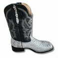 thumbnail image 4 of GadwallAR Men's Alex Exotic Western Cowboy Boots-Squre Toe Pull On Leather Salt & Pepper 11 Medium, 4 of 6
