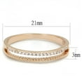 thumbnail image 2 of TS592 - Rose Gold 925 Sterling Silver Ring with AAA Grade CZ in Clear, 2 of 6