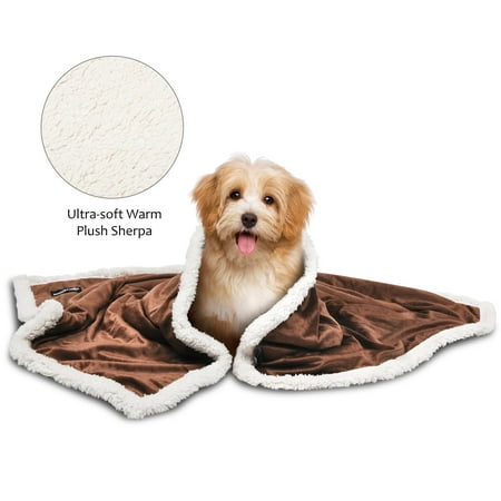 Pawsse Pet Dog Sherpa Blanket Plush Soft Snuggle Puppy Kitten Throw For Sleep Mat Couch Sofa Doggy Bed Kennel Carrier 45 Inch By 30