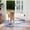 Blue, variant on Washable Area Rug 2'x3' Boho Low Pile Non-Slip Carpet for Living Room Bedroom Dining Room, Stain Resistant Soft Indoor Rug for Office  Decor,Orange