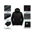thumbnail image 6 of Little Donkey Andy Men's Waterproof Rain Jacket Lightweight Breathable Raincoat with Detachable Hood for Hiking Golf Travel Black/Black L, 6 of 7