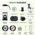 thumbnail image 3 of KOIOS Blender/Food Processor Combo Max 1000W, 4 in 1 34oz Pitcher, 22oz Blending Cup, Meat Grinder & Vegetable Chopper, Spice Grinder,BPA Free -All-i, 3 of 9