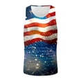 thumbnail image 4 of FUZHIQ Men's 4th of July Tank Top Starry American Flag Design Sleeveless Muscle Shirt Casual Breathable Vest for Independence Day Summer Beach Gym Daily Wear,M, 4 of 4