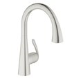 thumbnail image 1 of Ladylux Pullout Spray Single Hole Kitchen Faucet, Super Steel, 1 of 1