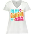 thumbnail image 3 of Inktastic In My Grandma Era Women's Plus Size V-Neck T-Shirt, 3 of 5