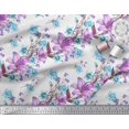 thumbnail image 3 of Soimoi Rayon Fabric Leaves & Lily Flower Printed Fabric 1 Yard 42 Inch Wide, 3 of 3