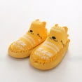 thumbnail image 4 of Sngxgn Baby Shoes Toddler Slippers Socks Boy Girl Walker Shoe Non Slip Sole(Yellow,0-6 M), 4 of 4