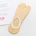 thumbnail image 3 of Under $5 Sock Slippers Brown Women Print Multicolor Toe Socks Two Finger Socks Warmer Funny Socks, 3 of 5