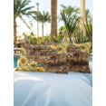 thumbnail image 4 of Outdoor Pillows Waterproof, Summer Sunflower Throw Pillows with Inserts Included, Vintage Floral Botanical Bee Brown Wooden Indoor Outdoor Decorative Lumbar Pillow for Bed/Couch/Patio 12"x20", 2Pcs, 4 of 8