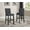 Grey#3, variant on 44" Grey Fabric Bar Stools Set of 2 with Nailhead Trim, Wood Frame Counter Height Stools with Espresso Finish