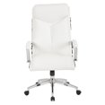 thumbnail image 2 of Pemberly Row Executive Faux Leather High Back Chair in White with Padded Arms, 2 of 5