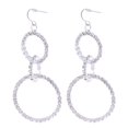 thumbnail image 2 of Pendientes nupciales de boda Fernando de plata con diamante artificial para mujer, 2 of 8