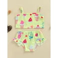 thumbnail image 2 of Liacowi Baby Girls 2Pcs Swimsuits Toddler Bikini Tankinis Set Swimwear Beachwear, 2 of 9