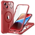 thumbnail image 1 of Funda de teléfono ESR para iPhone 14 con vidrio templado rojo transparente, 1 of 8