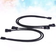thumbnail image 2 of Cable divisor PWM de 4 pines (4 unidades), conector hembra PWM de 4 pines a cable adaptador PWM de 3 pines para CPU, ventilador de caja, cable de alimentación con funda (negro), 2 of 5