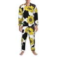 thumbnail image 3 of Fotbe Sunflowers Country Pijama de Hombre con Estampado de Manga Larga, Conjunto de 2 Piezas, Ropa de Dormir Suave y Cómoda con Bolsillos-X-Large, 3 of 7
