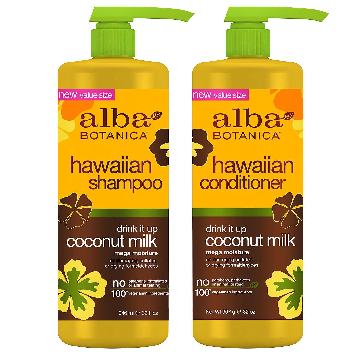 The Alba Botanica Hawaiian Drink It Up Coconut Milk Shampoo and