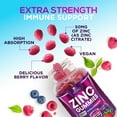 thumbnail image 4 of Zinc Gummies - 50mg Zinc Per Serving Immune Skin & Bone Support Health Gummy - Premium Antioxidant Chewable, High Absorption Vegan, Best Supplements Vitamin for Adults, Tasty Berry Flavor, 60 Gummies, 4 of 10