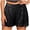 Black, variant on Women's Sparkly Sequin Shorts Elastic Waist Summer Straight Leg Glitter Party Shorts (Black, M)