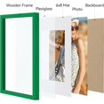thumbnail image 2 of Vittanly 9x12 Picture Frame, Display Pictures 6x8 with Mat or 9x12 without Mat, Premium Material with Shatter Resistant Plexiglass, Photo Frame for Wall or Table Top Display, Green, 1 Pack, 2 of 6