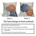 thumbnail image 3 of 4th of July Pillow Covers 18x18 Inch Patriotic Decorations Blue Red Dahlia Flower Throw Pillows Farmhouse Outdoor Decor for Home Living Room Sofa Couch Bed Floral Linen Square Cushion Case, Set of 2, 3 of 6