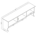 thumbnail image 5 of Vanity Art Entryway 5 Hook Wall Mounted Coat Rack with Storage Hanging Shelf Entryway Organizer in White - F10003WT-BK, 5 of 5