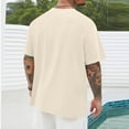 thumbnail image 6 of APEXFWDT Men's Big&Tall Printed Athletic Fitness Top Casual Short Sleeve Workout Tees Crew Neck Sport T-Shirt,XXXXL,Beige, 6 of 6