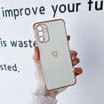 thumbnail image 4 of Compatible with Samsung Galaxy S20 FE 5G Case for Women Girls, Cute Love Heart Pattern Electroplated Design Soft Slim TPU Protective Bumper Cover for Samsung Galaxy S20 FE-White, 4 of 7