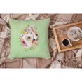 thumbnail image 4 of Lakeland Terrier Green Flowers Fabric Decorative Pillow, 4 of 4