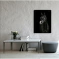 thumbnail image 3 of Black Horse Portrait Canvas Art 36 x 24, 3 of 4
