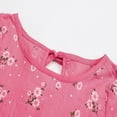 thumbnail image 5 of Baby Girls Casual Outfit Toddler Kids Flower Print Long Sleeve Crewneck Clothes Home Outdoor Dresses Summer, 5 of 9