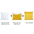 thumbnail image 4 of Home Soft Things Milliken Plush Throw Pillow Covers 2 Piece Set - Jojoba Yellow - 26" x 26", 4 of 4