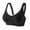Black, variant on Mastectomy Bras for Prosthesis Front Closure No Underwire Seamless Oversized Bra Black M