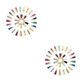 thumbnail image 2 of Transemion 100pack/lot Pompon pour Porte-Clés Accessoires Franges Tendance Détail Large Assorticolor-Gold 2Set, 2 of 6