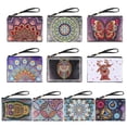 thumbnail image 3 of Bolso de mano con forma especial para pintura de diamantes, derivado portátil, monedero con mariposa bordada con diamantes, 5d, redondo, con diamantes, mandala, 3 of 6