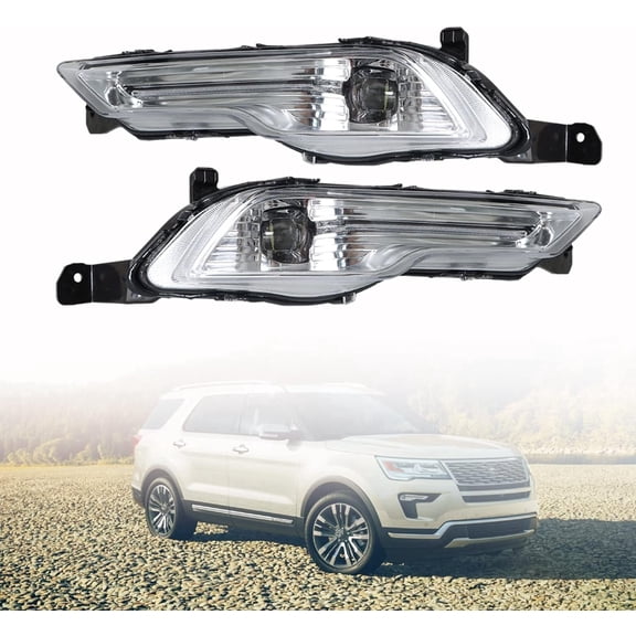 LABLT 2Pcs Fog Light Assembly Driver and Passenger Side Replacement for 2017-2018 Explorer Fusion