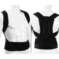 thumbnail image 4 of Corrector Postura  Bloosom Espalda Para Hombre Y Mujer Ajustable Faja Talla XL Negro, 4 of 5