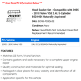 thumbnail image 2 of Head Gasket Set - Compatible with 2005 - 2010 Volvo V50 2.4L 5-Cylinder B5244S4 Naturally Aspirated 2006 2007 2008 2009, 2 of 2