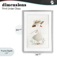thumbnail image 4 of Stupell Industries Cottage Charming Goose in Sunhat Gray Framed Print Under Glass, 14 x 20, by Ink Drop Loft, 4 of 8