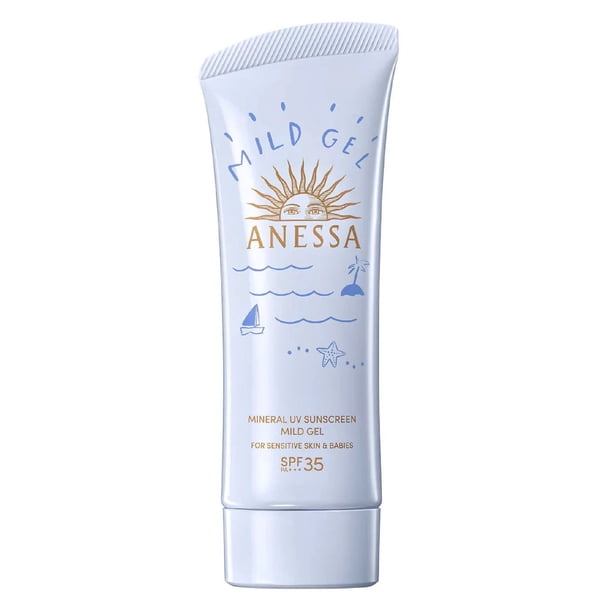 Protector solar Anessa By Shiseido, gel mineral UV, suave, SPF35, 90 ml
