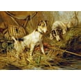 thumbnail image 2 of Stretton, Philip Eustace 18x14 Black Ornate Wood Framed with Double Matting Museum Art Print Titled - Two Smooth-Haired Fox Terriers, 2 of 4